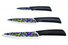 Набор керамических ножей Mikadzo IMARI WHITE с подставкой 