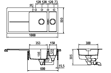 схема мойки Horizont D-150